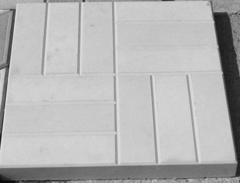 Тротуарная плитка "12 кирпичей" серый